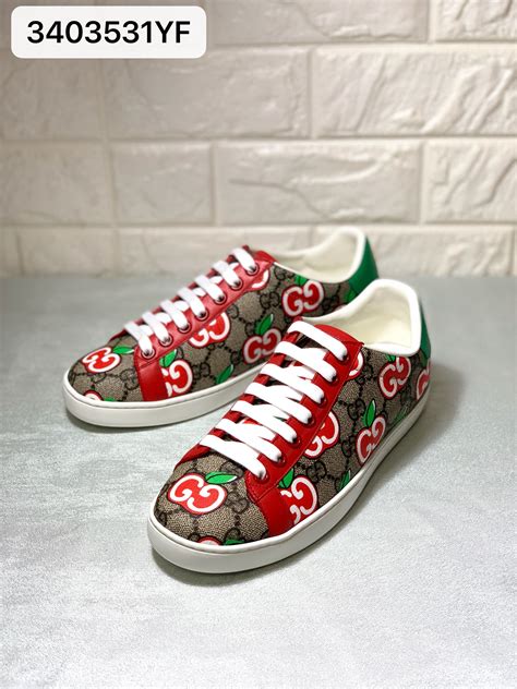 gucci ace sneakers cherry|Gucci ace gg suede sneakers.